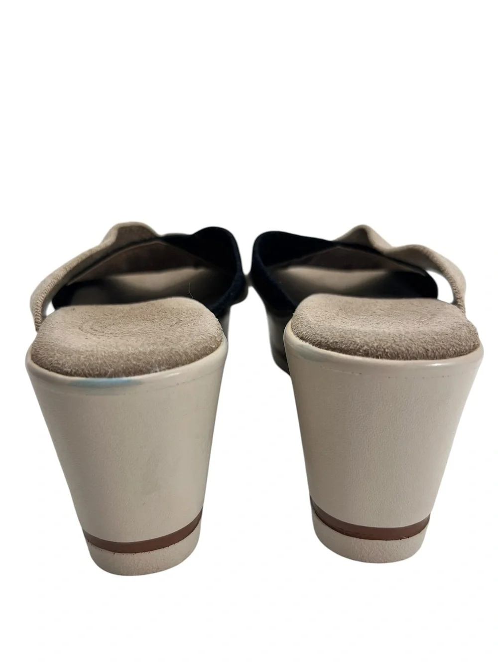 Charleston Shoe Company Beaufort platform wedge sandals in linen/black